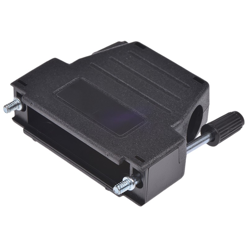 1 pcs - MH Connectors MHDSSK-T/P Series ABS Angled, Straight D Sub Backshell, 25 Way, Strain Relief