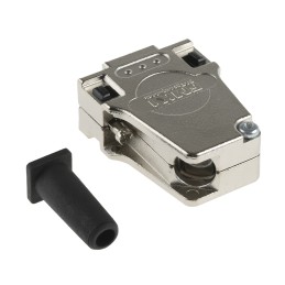 1 pcs - FCT from Molex FMK Series Die Cast Zinc Angled D Sub Backshell, 9 Way, Strain Relief