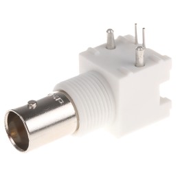 1 pcs - TE Connectivity, jack PCB Mount BNC Connector, 50Ω, Through Hole Termination, Right Angle Body