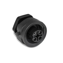 1 pcs - Amphenol Industrial Circular Connector, 3+PE Contacts, Panel Mount, Socket, Female, IP65, IP67, Ecomate Series