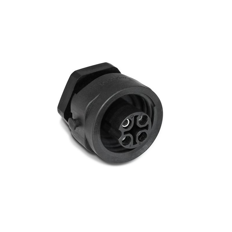 1 pcs - Amphenol Industrial Circular Connector, 3+PE Contacts, Panel Mount, Socket, Female, IP65, IP67, Ecomate Series