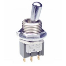 1 pcs - NKK Switches Toggle Switch, Panel Mount, On-On, SPDT, Solder Lug Terminal, 28V ac/dc