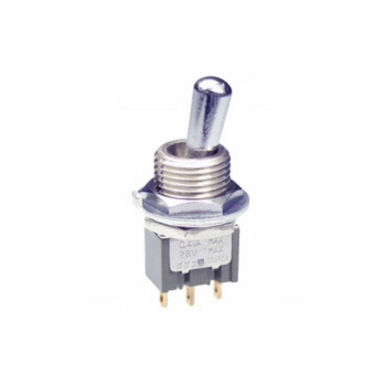 1 pcs - NKK Switches Toggle Switch, Panel Mount, On-On, SPDT, Solder Lug Terminal, 28V ac/dc