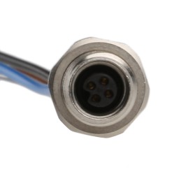 1 pcs - Binder Circular Connector, 4 Contacts, Panel Mount, M5 Connector, Socket, Female, IP67, 707 Series