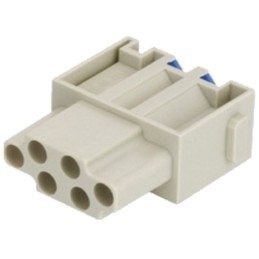 1 pcs - HARTING Heavy Duty Power Connector Module, 16A, Female, Han-Modular Series, 6 Contacts
