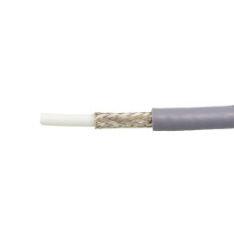 30 pcs - Alpha Wire Control Cable, 1 Cores, 0.33 mm², DEF STAN, Screened, 30m, White FEP Sheath, 22 AWG
