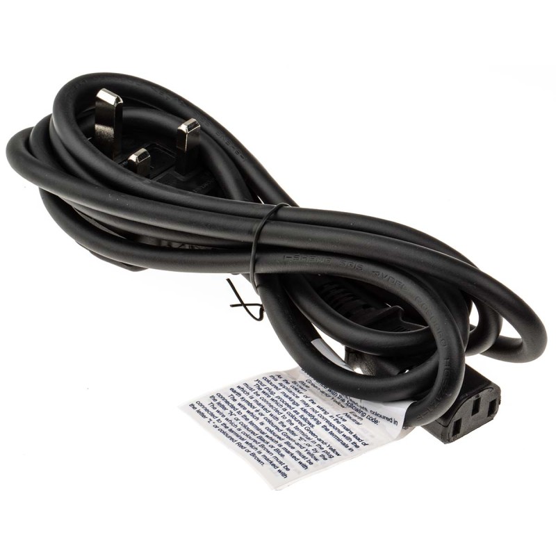 1 pcs - RS PRO IEC C13 Socket to Type G UK Plug Power Cord, 2m
