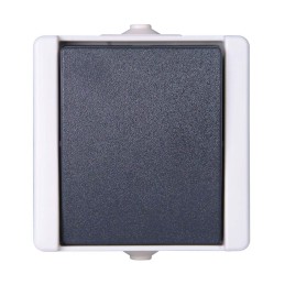 1 pcs - Kopp Grey Rocker Light Switch, 1 Way, 1 Gang