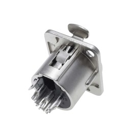1 pcs - RS PRO Panel Mount XLR Connector, Female, 50 V, 6 Way, Nickel Plating