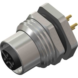 1 pcs - RS PRO Circular Connector, 4 Contacts, Rear Mount, M12 Connector, Socket, Female, IP67