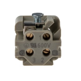 1 pcs - HARTING Heavy Duty Power Connector Insert, 10A, Female, Han A Series, 3 Contacts