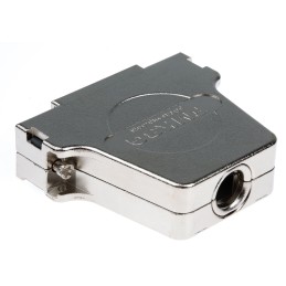 1 pcs - FCT from Molex FMK Series Die Cast Zinc D Sub Backshell, 25 Way, Strain Relief