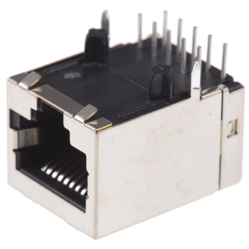 1 pcs - TE Connectivity 5558070 Series Female RJ45 Connector, PCB Mount, Cat3