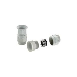 10 pcs : 12052909 - Cable Glands, Strain Reliefs & Cord Grips Pg cable glands with anti-kink protection POZB, polyamide, light g