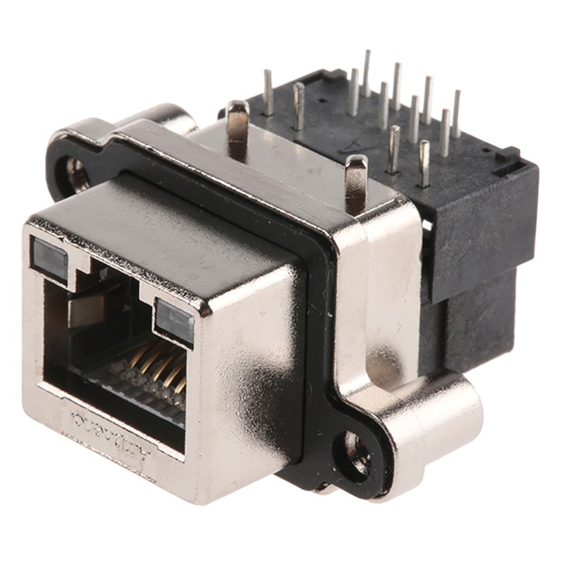1 pcs - Amphenol ICC MRJ Series Female RJ45 Connector, Through Hole