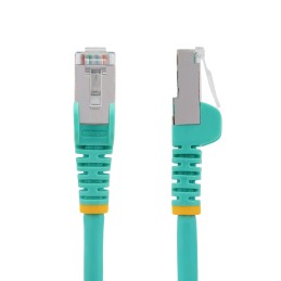 1 pcs - StarTech.com Cat6a Straight Male RJ45 to Straight Male RJ45 Ethernet Cable, Braid, Light Blue LSZH Sheath, 500mm, Low