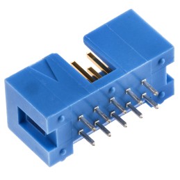 50 pcs - TE Connectivity AMP-LATCH Series Straight Through Hole PCB Header, 10 Contact(s), 2.54mm Pitch, 2 Row(s), Shrouded