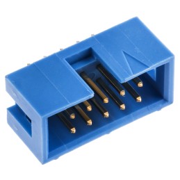 50 pcs - TE Connectivity AMP-LATCH Series Straight Through Hole PCB Header, 10 Contact(s), 2.54mm Pitch, 2 Row(s), Shrouded