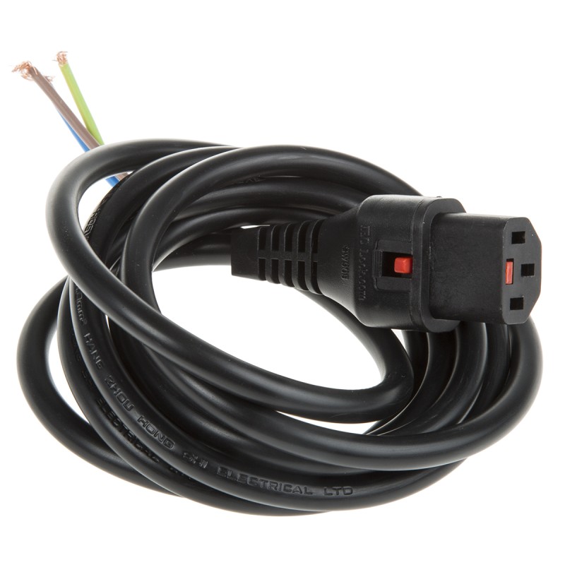 100 pcs - Schaffner IEC C13 Plug to Unterminated Power Cord, 2m