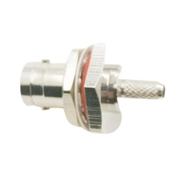 1 pcs - RS PRO, Plug Cable Mount BNC Connector, 50Ω, Crimp Termination, Straight Body