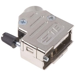 1 pcs - TE Connectivity ADK Series ABS 45 ° D Sub Backshell, 9 Way, Strain Relief