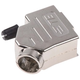 1 pcs - TE Connectivity ADK Series ABS 45 ° D Sub Backshell, 9 Way, Strain Relief