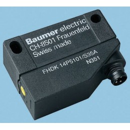 1 pcs - Baumer Diffuse Photoelectric Sensor, Block Sensor, 5 mm - 600 mm Detection Range
