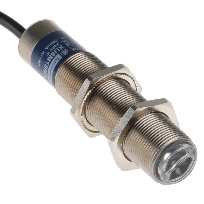 1 pcs - Telemecanique Sensors Diffuse Photoelectric Sensor, Barrel Sensor, 120 mm Detection Range