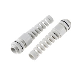 10 pcs - RS PRO Grey Nylon Cable Gland, M20 Thread, 10mm Min, 14mm Max, IP68