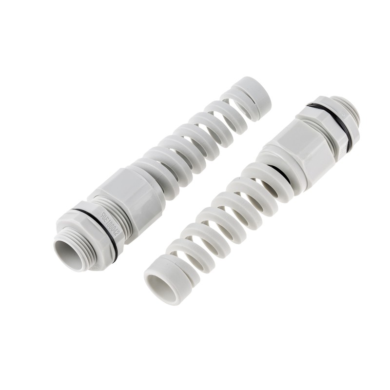 10 pcs - RS PRO Grey Nylon Cable Gland, M20 Thread, 10mm Min, 14mm Max, IP68