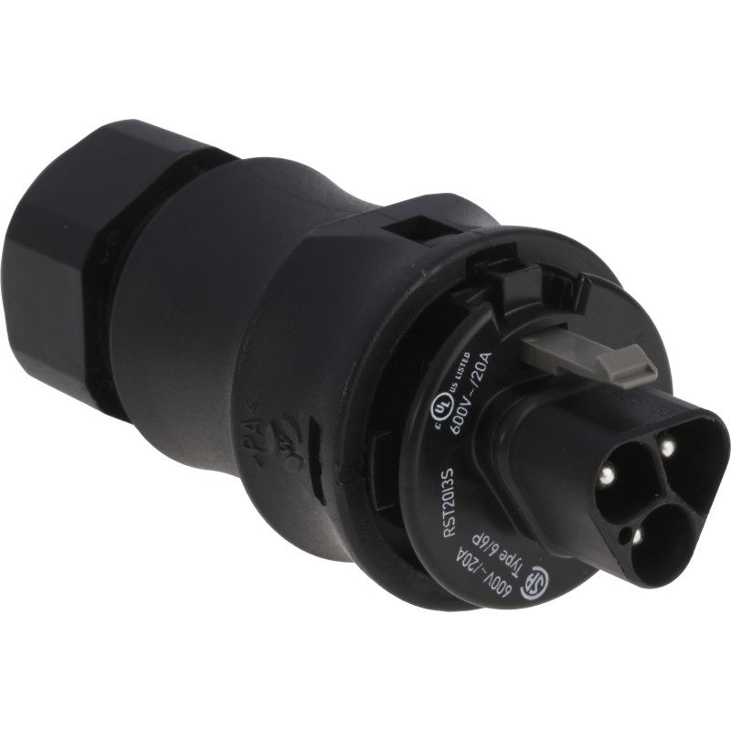 1 pcs - Wieland RST20i3 Series Circular Connector, 3-Pole, Male, Cable Mount, 20A, IP68