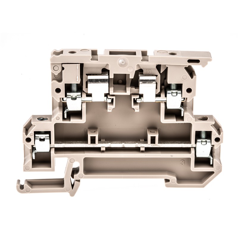 1 pcs - Weidmüller SAK Series Beige Fused DIN Rail Terminal, 0.5 - 4mm², Double-Level, Screw Termination, Fused