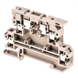 1 pcs - Weidmüller SAK Series Beige Fused DIN Rail Terminal, 0.5 - 4mm², Double-Level, Screw Termination, Fused