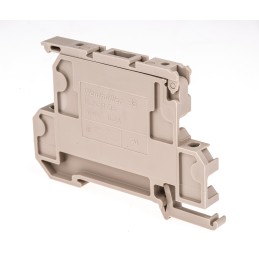 1 pcs - Weidmüller SAK Series Beige Fused DIN Rail Terminal, 0.5 - 4mm², Double-Level, Screw Termination, Fused