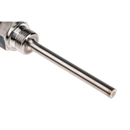 1 pcs - Jumo PT100 RTD Sensor, 8mm Dia, 100mm Long, 2 Wire, G1/2, Class B +270°C Max