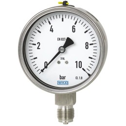 1 pcs - WIKA G 1/2 Analogue Pressure Gauge 1bar Bottom Entry, 45015228, 0bar min.
