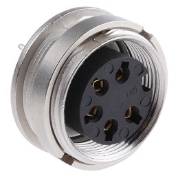 1 pcs - Lumberg, KGR 5 Pole M16 Din Socket, DIN EN 60529, 5A, 250 V ac IP40, Female, Panel Mount