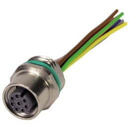 1 pcs - HARTING Female 8 way M12 to Unterminated Sensor Actuator Cable, 0.5m