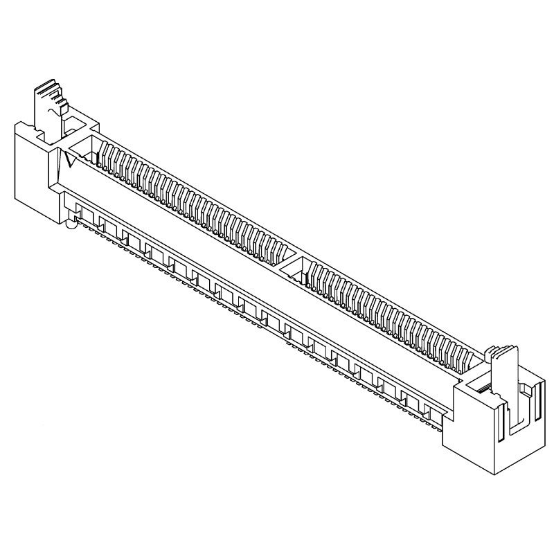 1 pcs - Samtec HSEC8-DV Series Female Edge Connector, Surface Mount, 80-Contacts, 0.8mm Pitch, 2-Row, SMT Termination