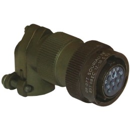 1 pcs - Souriau, 851 Right Angle 19 Way Cable Mount MIL Spec Circular Connector Plug, Pin Contacts,Shell Size 14, Bayonet