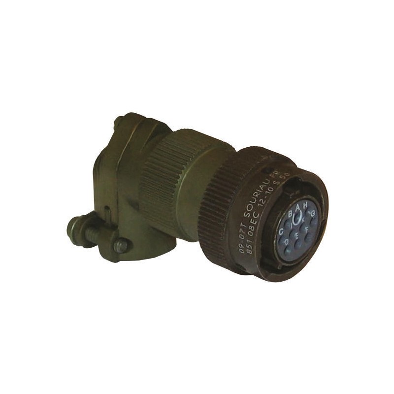 1 pcs - Souriau, 851 Right Angle 19 Way Cable Mount MIL Spec Circular Connector Plug, Pin Contacts,Shell Size 14, Bayonet