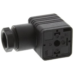 1 pcs - Hirschmann GDML 2P+E DIN 43650 A, Female Solenoid Valve Connector, 250 V ac/dc Voltage