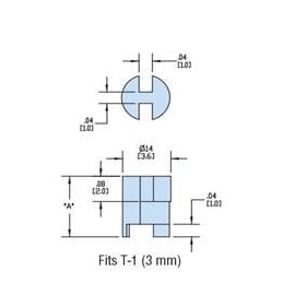10 pcs : 11039 - LED Mounting Hardware HLEDS1E-16 NATURAL PVC/NYL LED Spacer