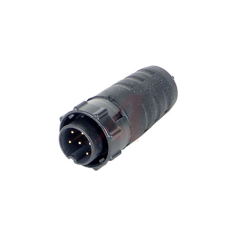 1 pcs - Switchcraft Circular Connector, 6 Contacts, Cable Mount, Socket, Male, IP68, IP69K, EN3 Series
