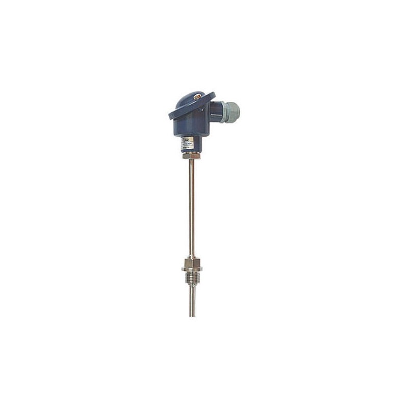 1 pcs - Jumo PT100 RTD Sensor, 9mm Dia, 250mm Long, 3 Wire, G1/2, Class B +260°C Max