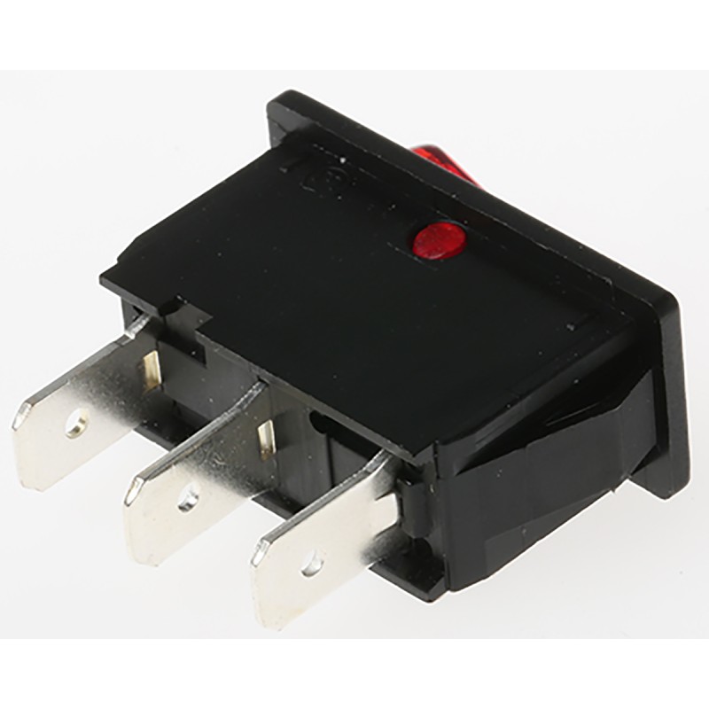 1 pcs - Marquardt Illuminated SPST, On-None-Off Rocker Switch Panel Mount