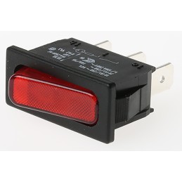 1 pcs - Marquardt Illuminated SPST, On-None-Off Rocker Switch Panel Mount