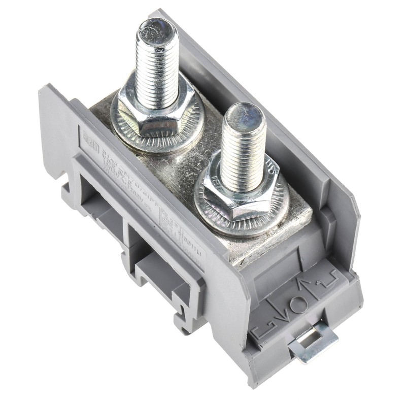 1 pcs - Entrelec SNA Series Grey Feed Through Terminal Block, 50mm², Single-Level, Bolt Termination