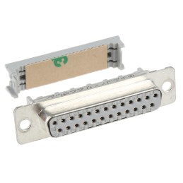1 pcs - 3M 8300 25 Way Right Angle Cable Mount D-sub Connector Socket, 2.74mm Pitch