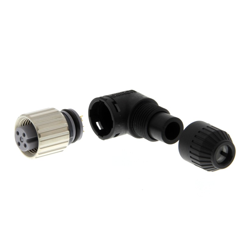 1 pcs - Omron Circular Connector, 4 Contacts, Cable Mount, M12 Connector, Socket, Female, IP67, XS2 Series